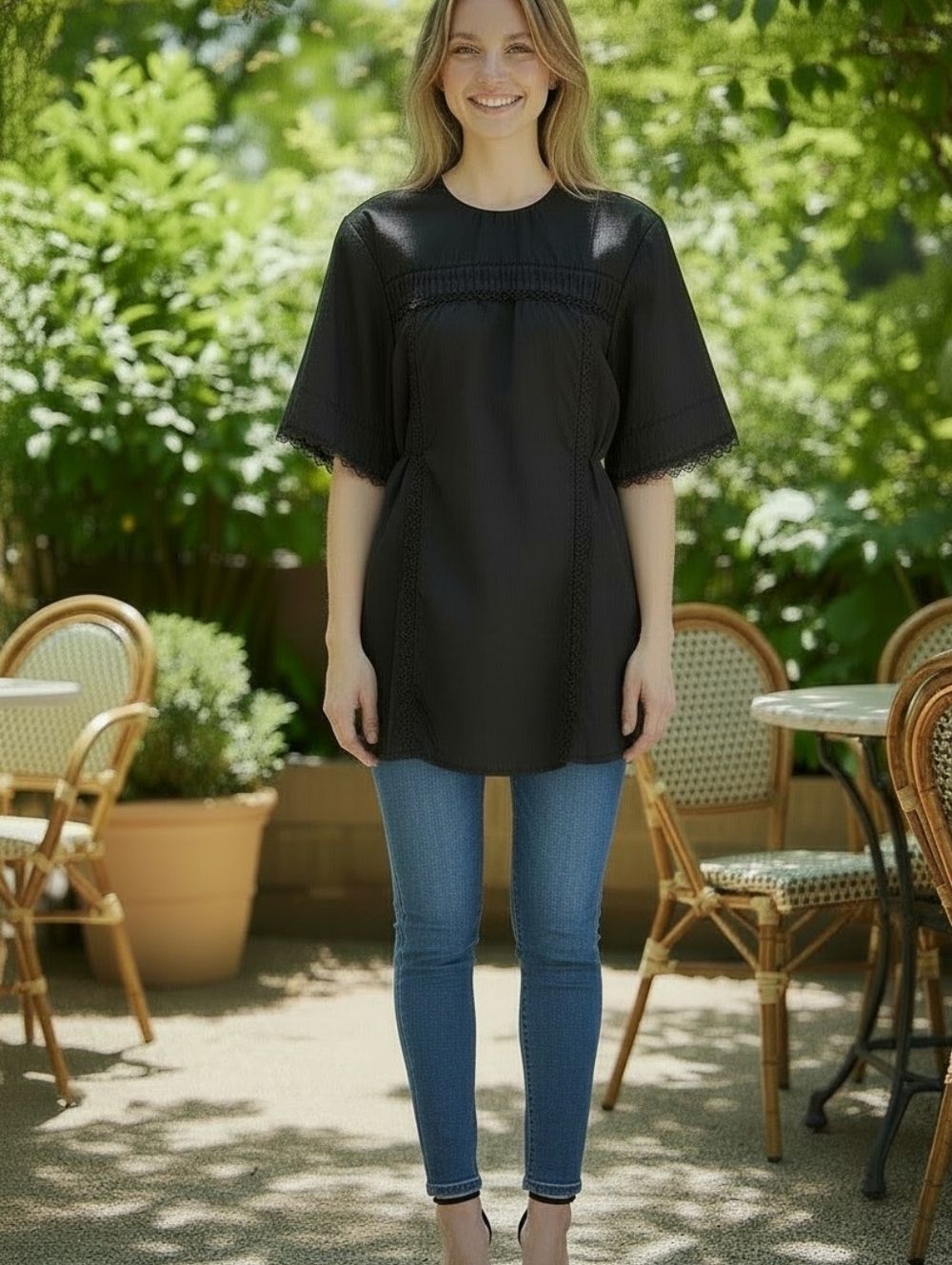 Ulla Johnson Black Diyana Tunic Noir Size O, 12 Available - Picture 2 of 9